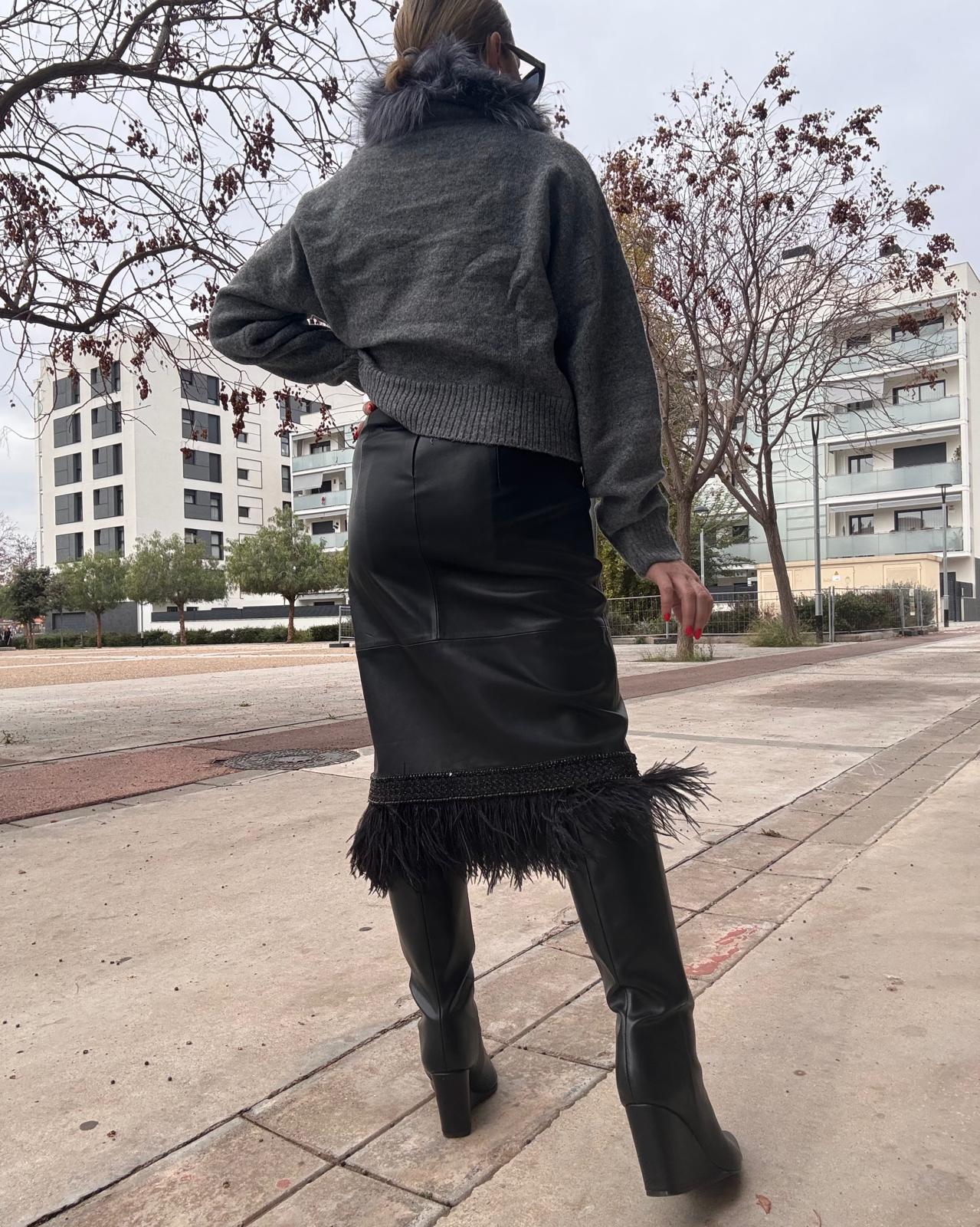 ANGELA LEATHER SKIRT