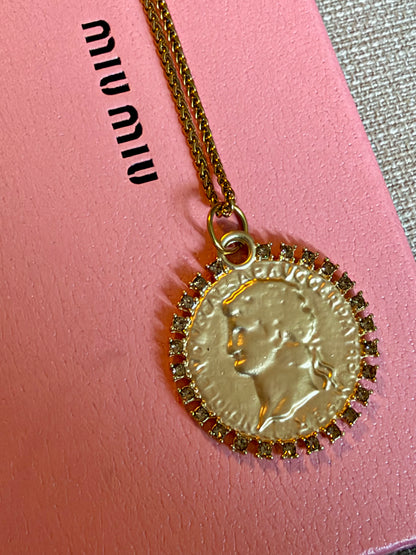 COLLAR MONEDA STRASS