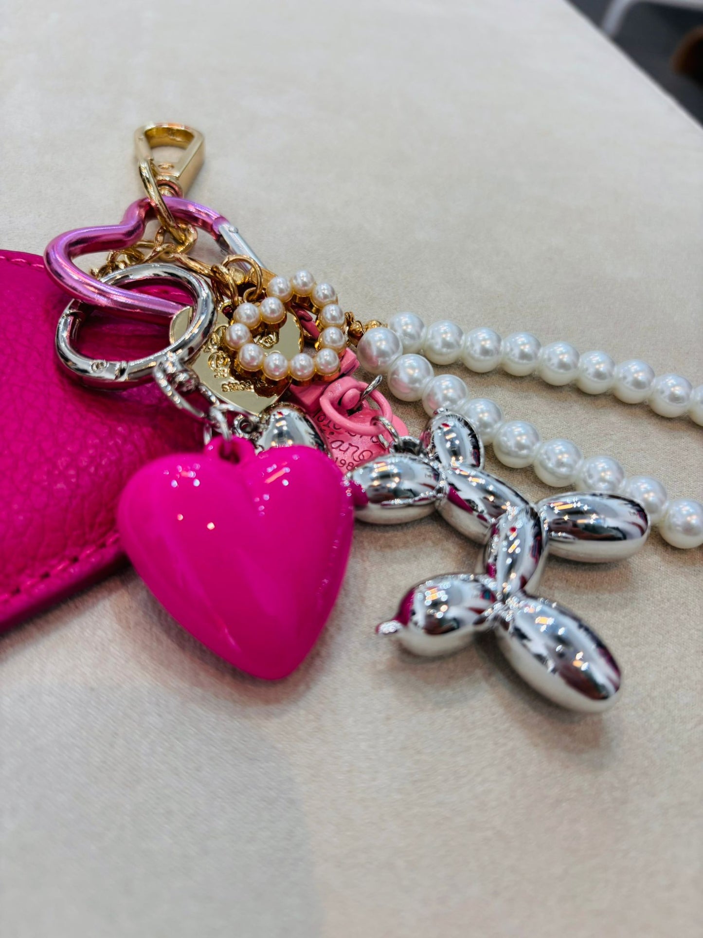 Pink cuore Multi charm