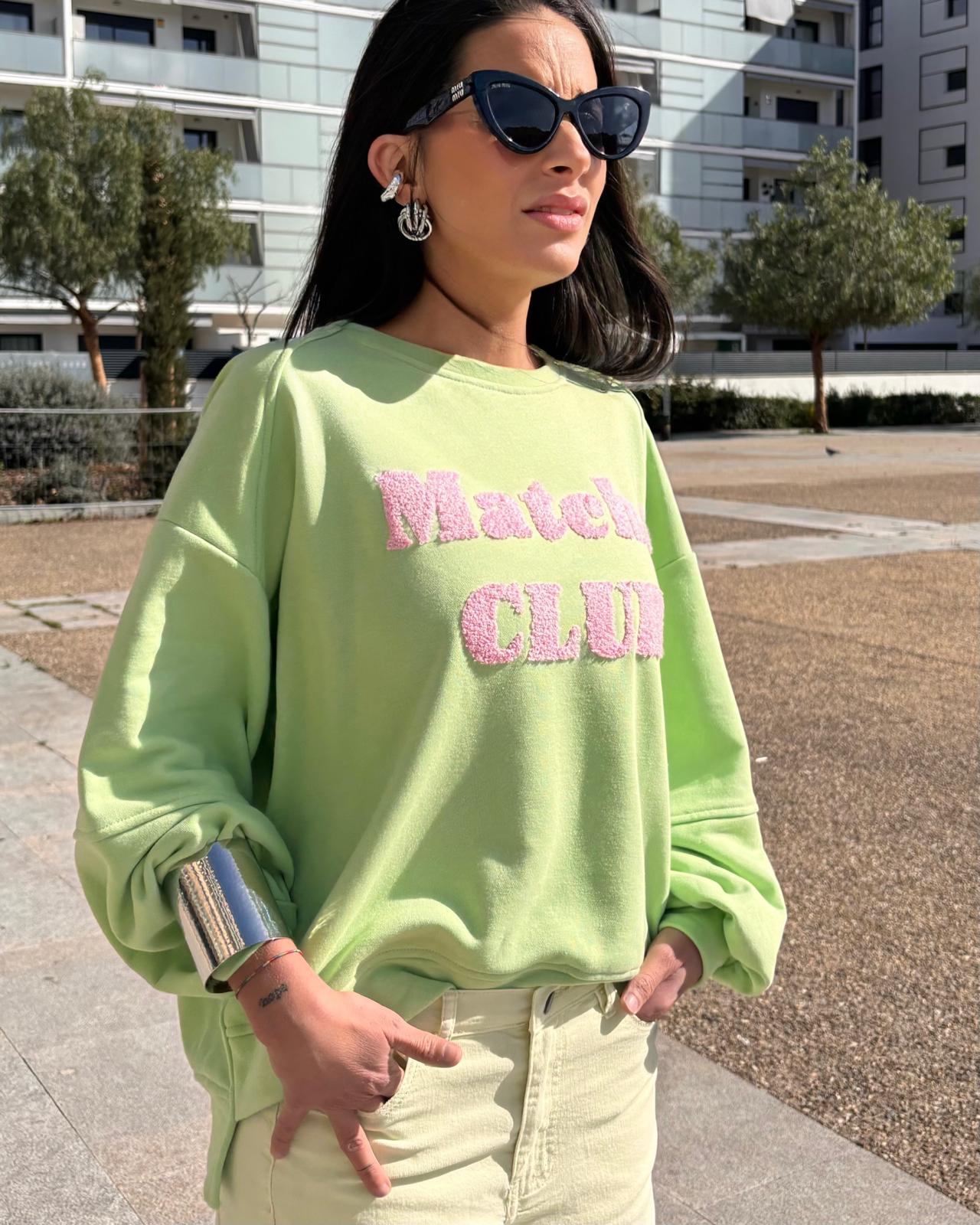 SUDADERA MATCHA CLUB