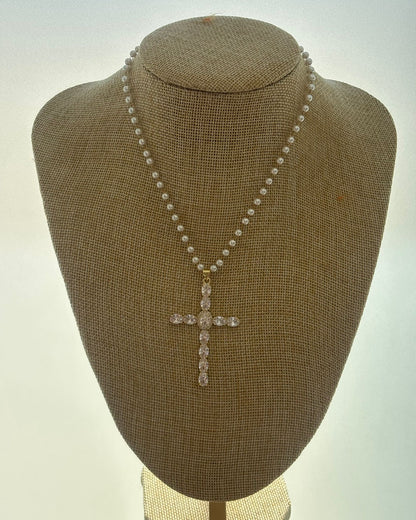 COLLAR CRUZ PERLA