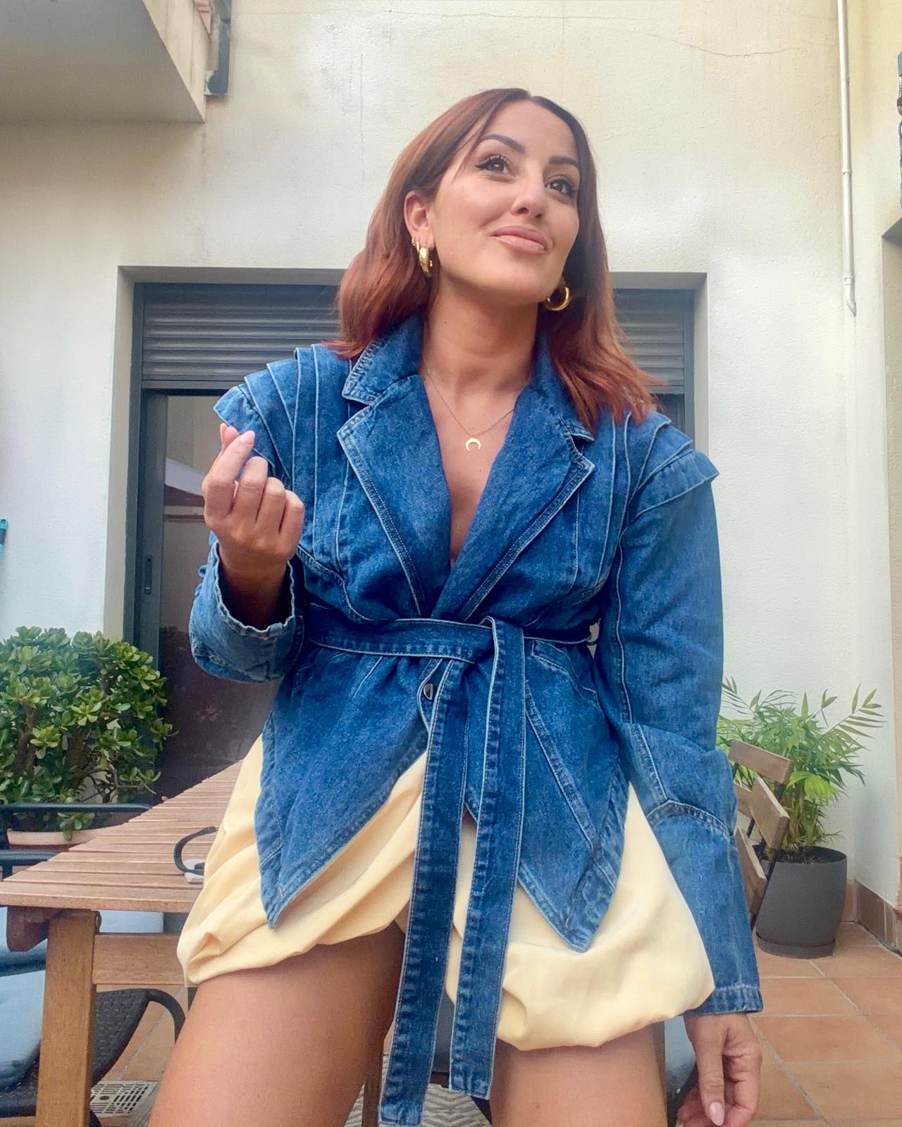 DENIM WRAP JACKET