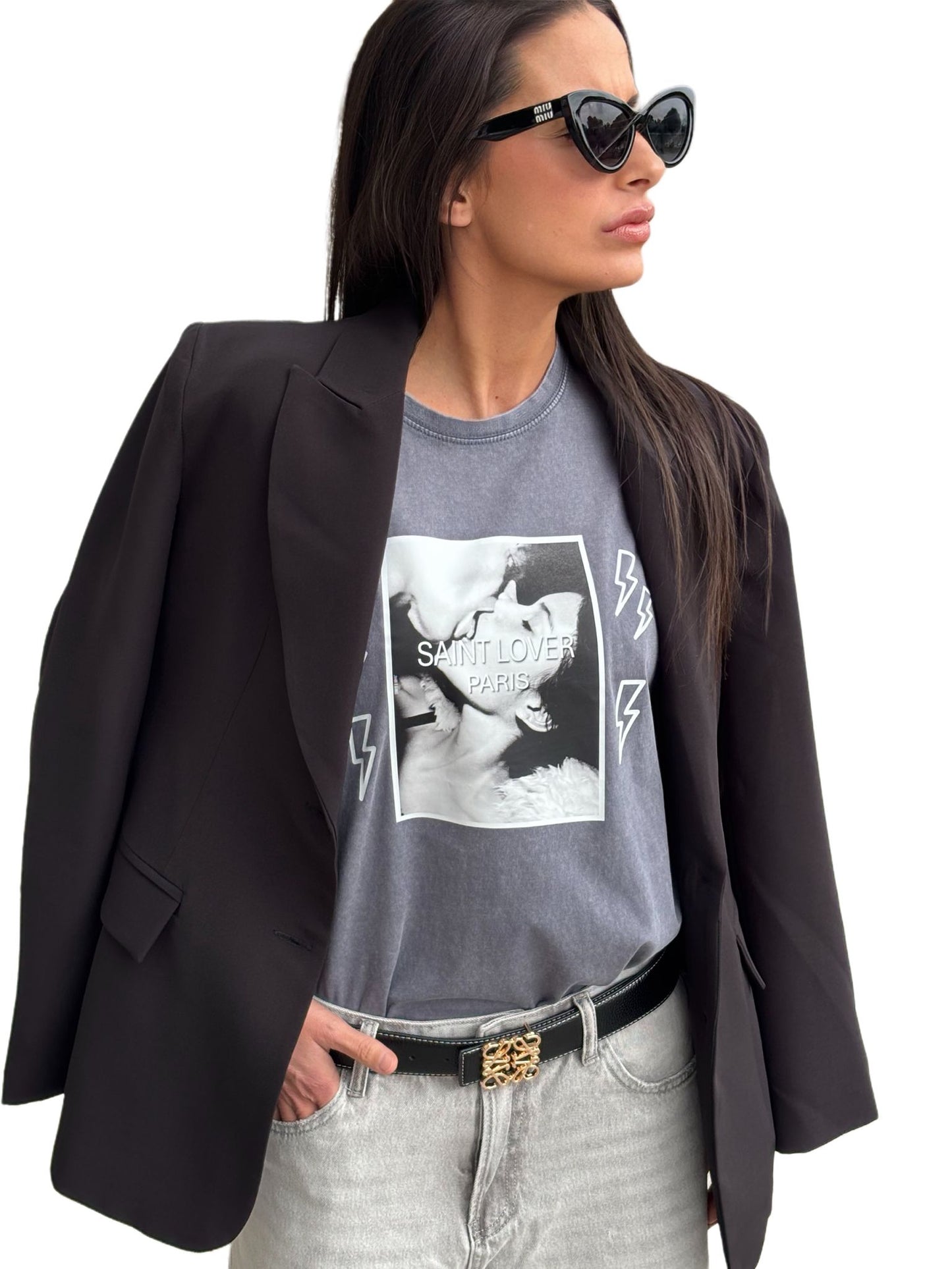 SAINT LOVER GREY T-SHIRT