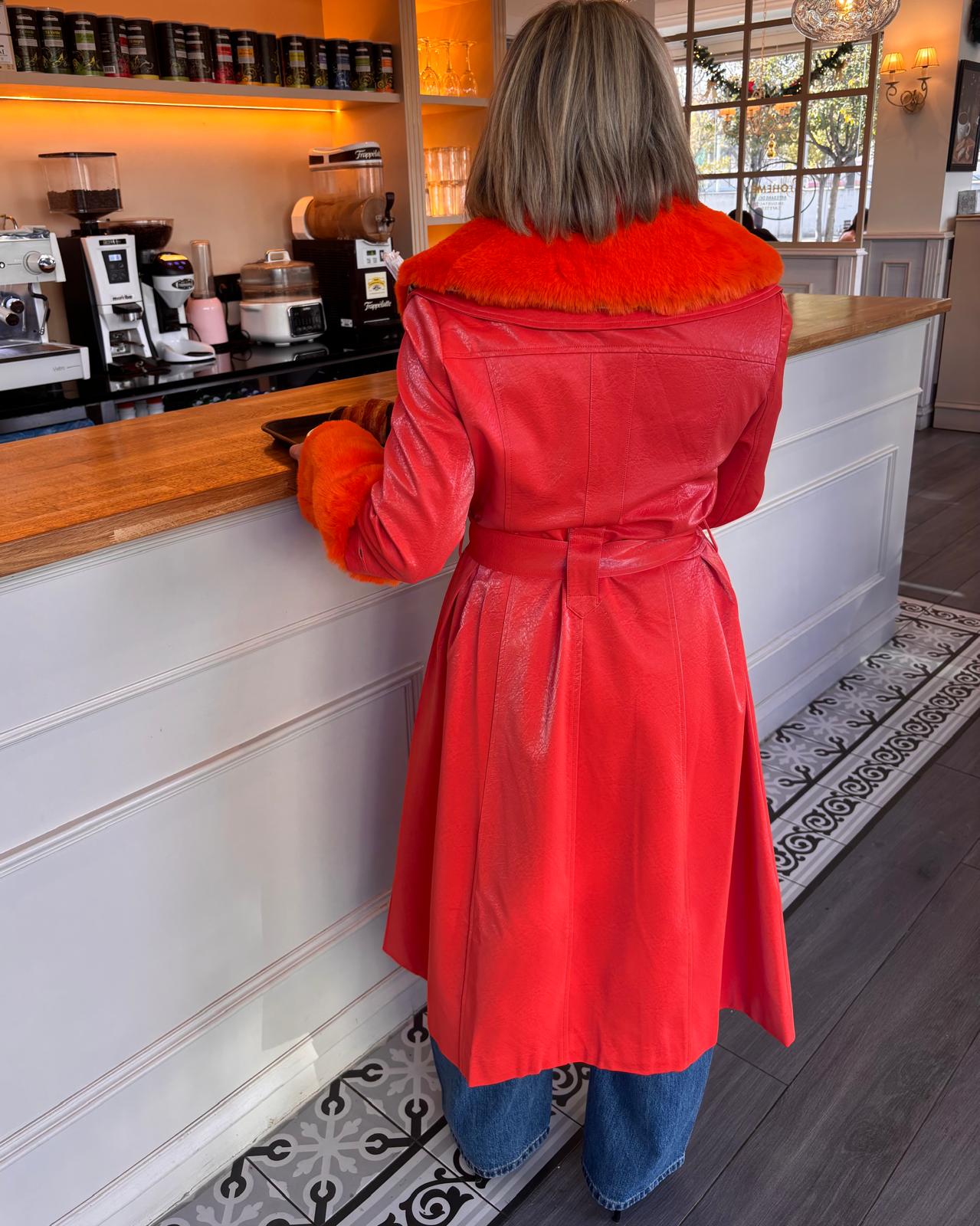 PEGGIE ORANGE TRENCH