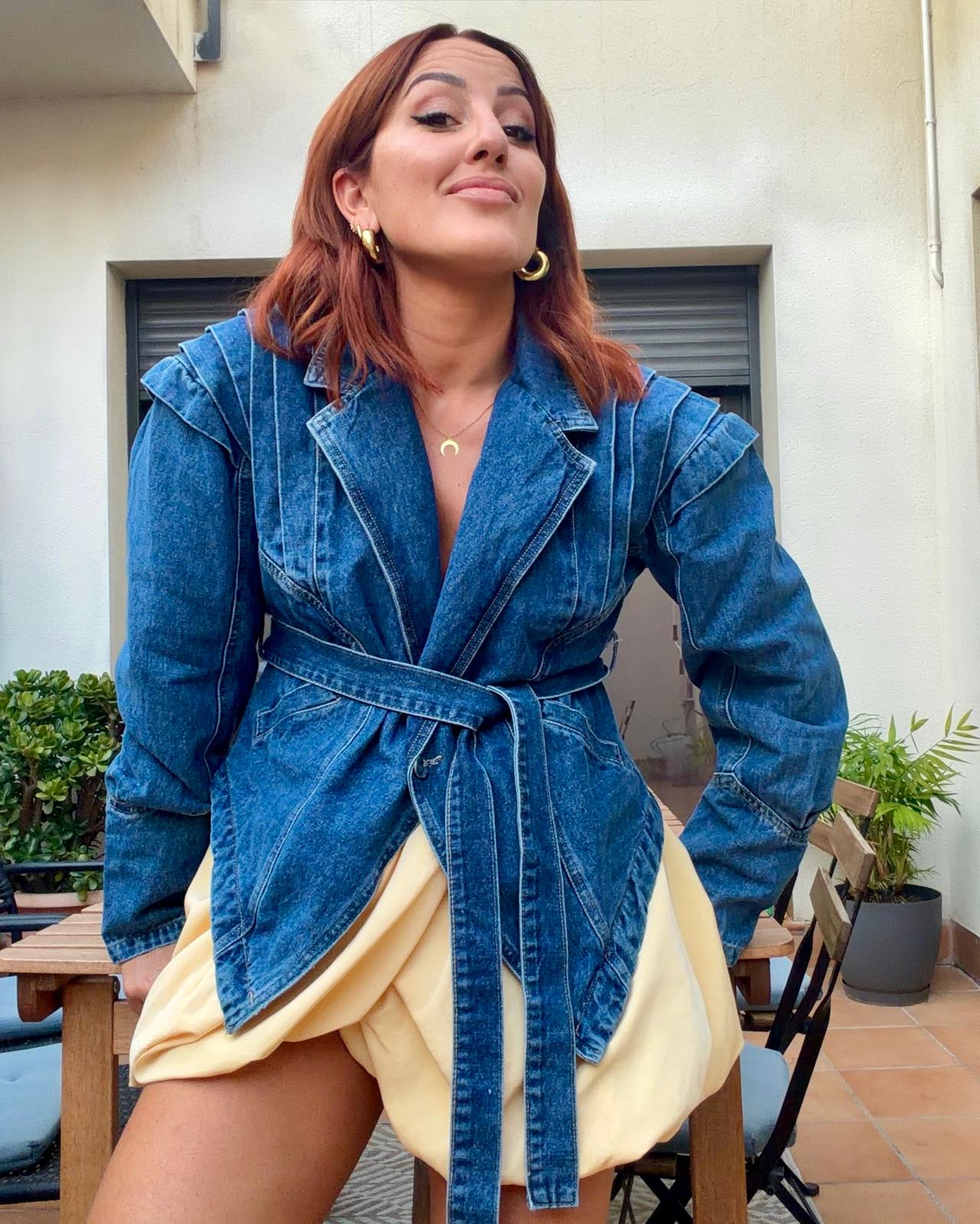 DENIM WRAP JACKET