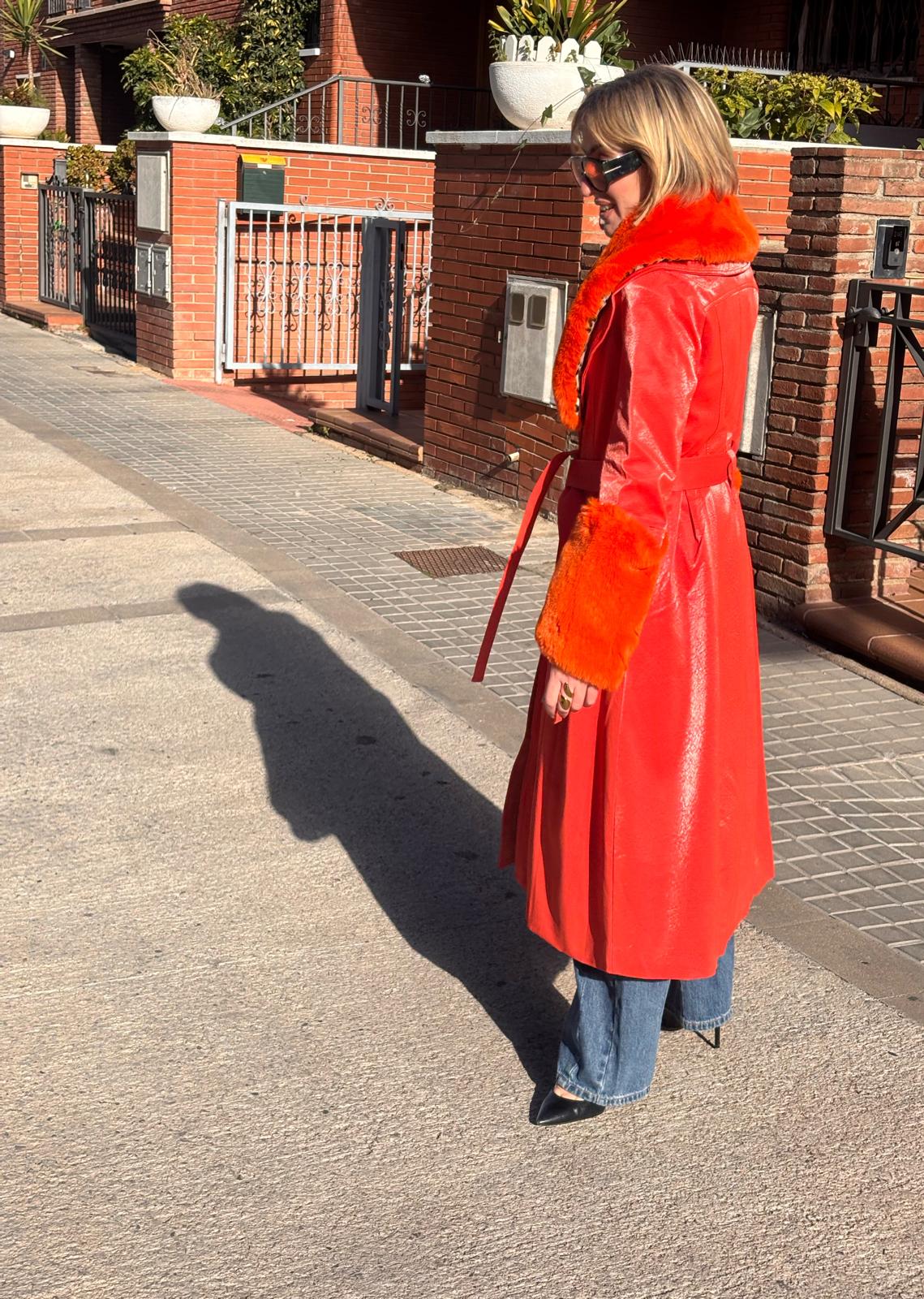PEGGIE ORANGE TRENCH