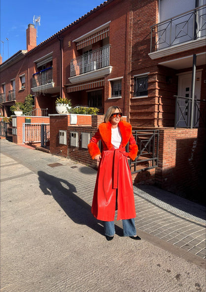 PEGGIE ORANGE TRENCH