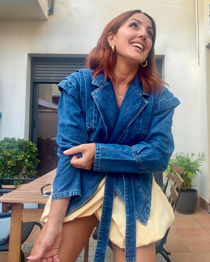 DENIM WRAP JACKET