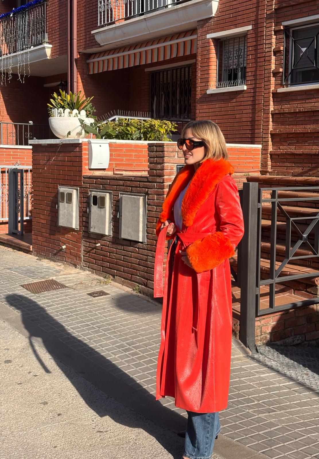 PEGGIE ORANGE TRENCH