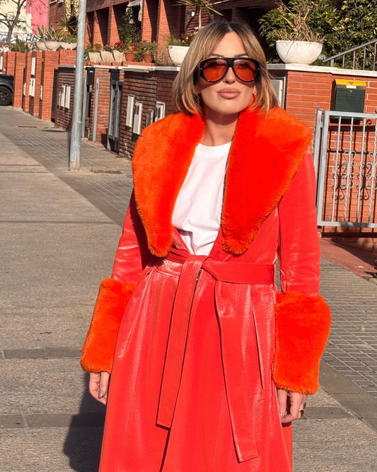 PEGGIE ORANGE TRENCH