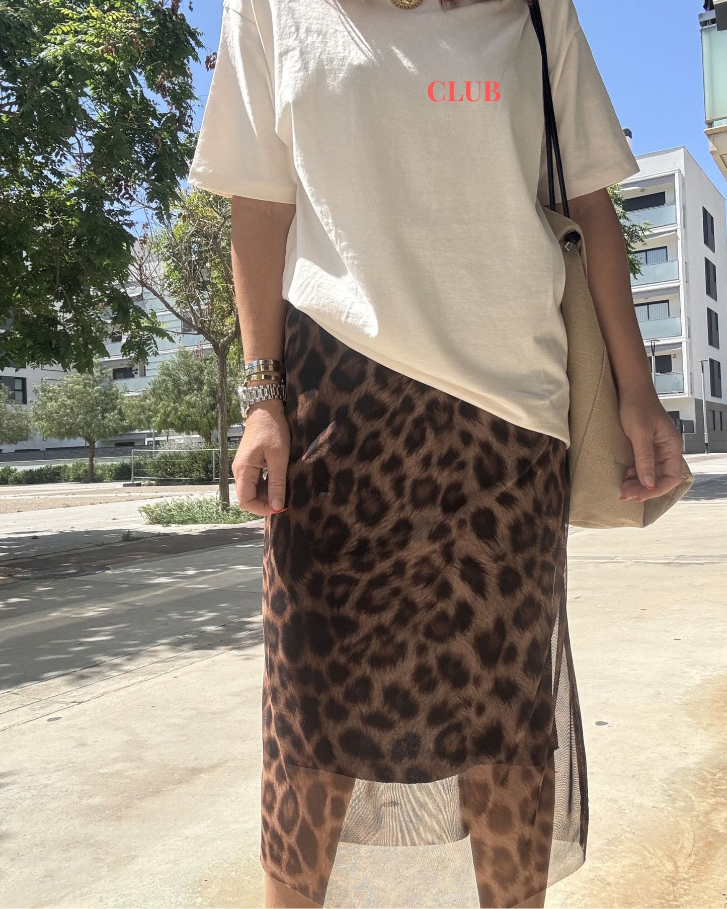 LEOPARD PRINT SKIRT