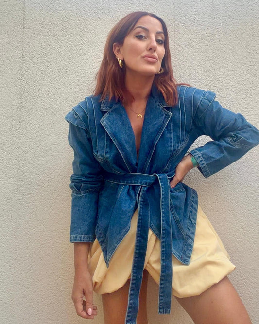 DENIM WRAP JACKET