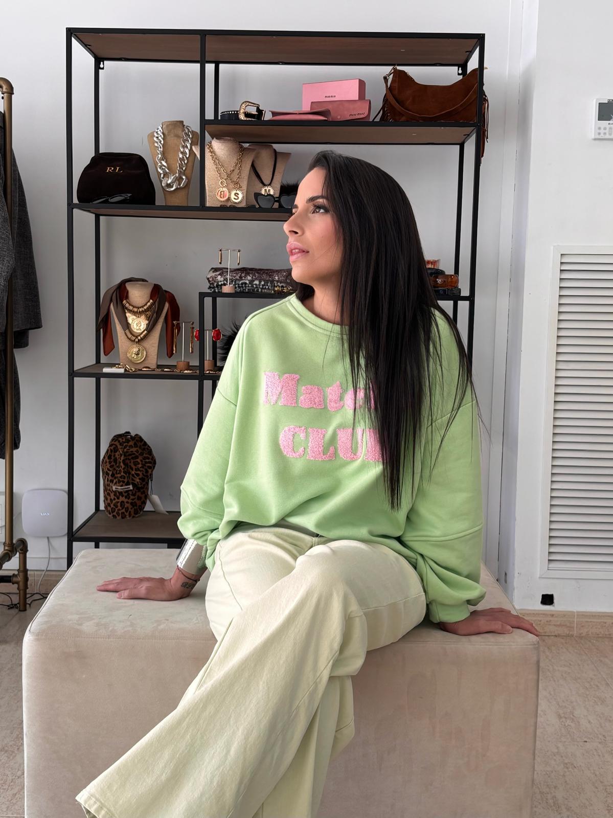 SUDADERA MATCHA CLUB
