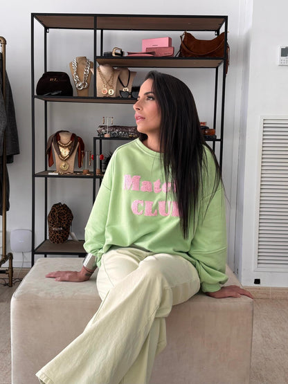 SUDADERA MATCHA CLUB