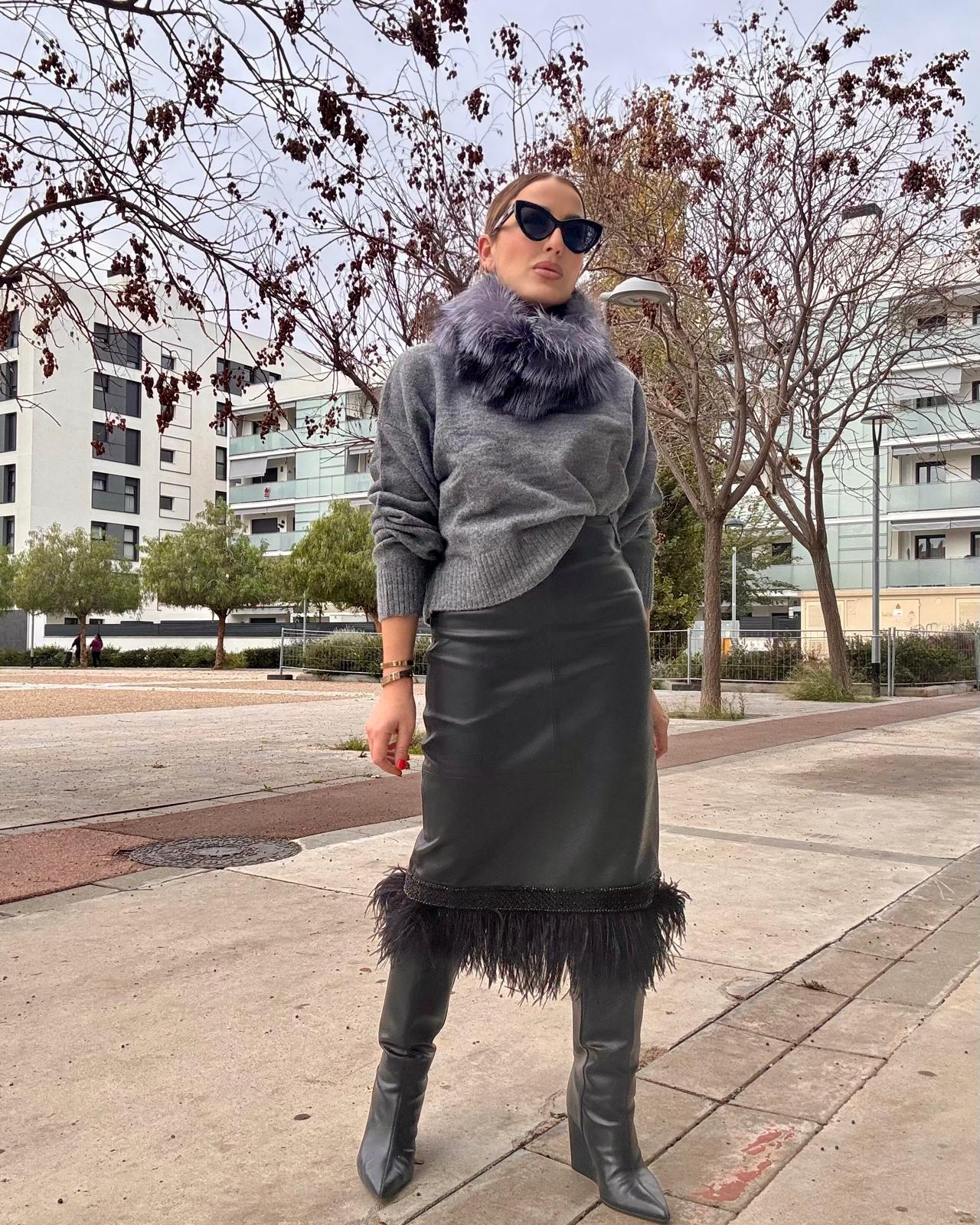 ANGELA LEATHER SKIRT