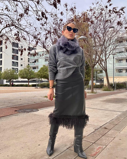 ANGELA LEATHER SKIRT