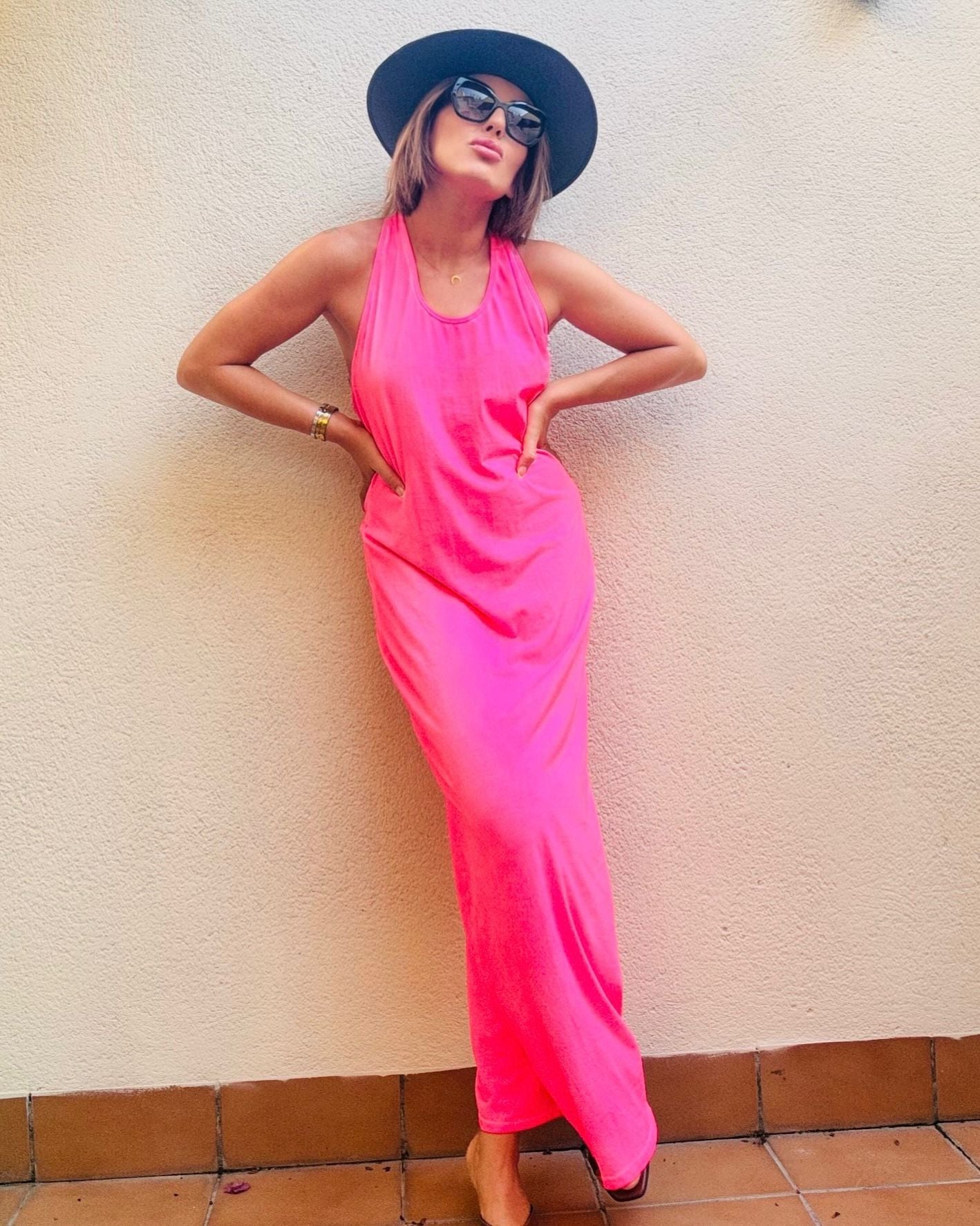 MARTHA FLÚOR LONG DRESS