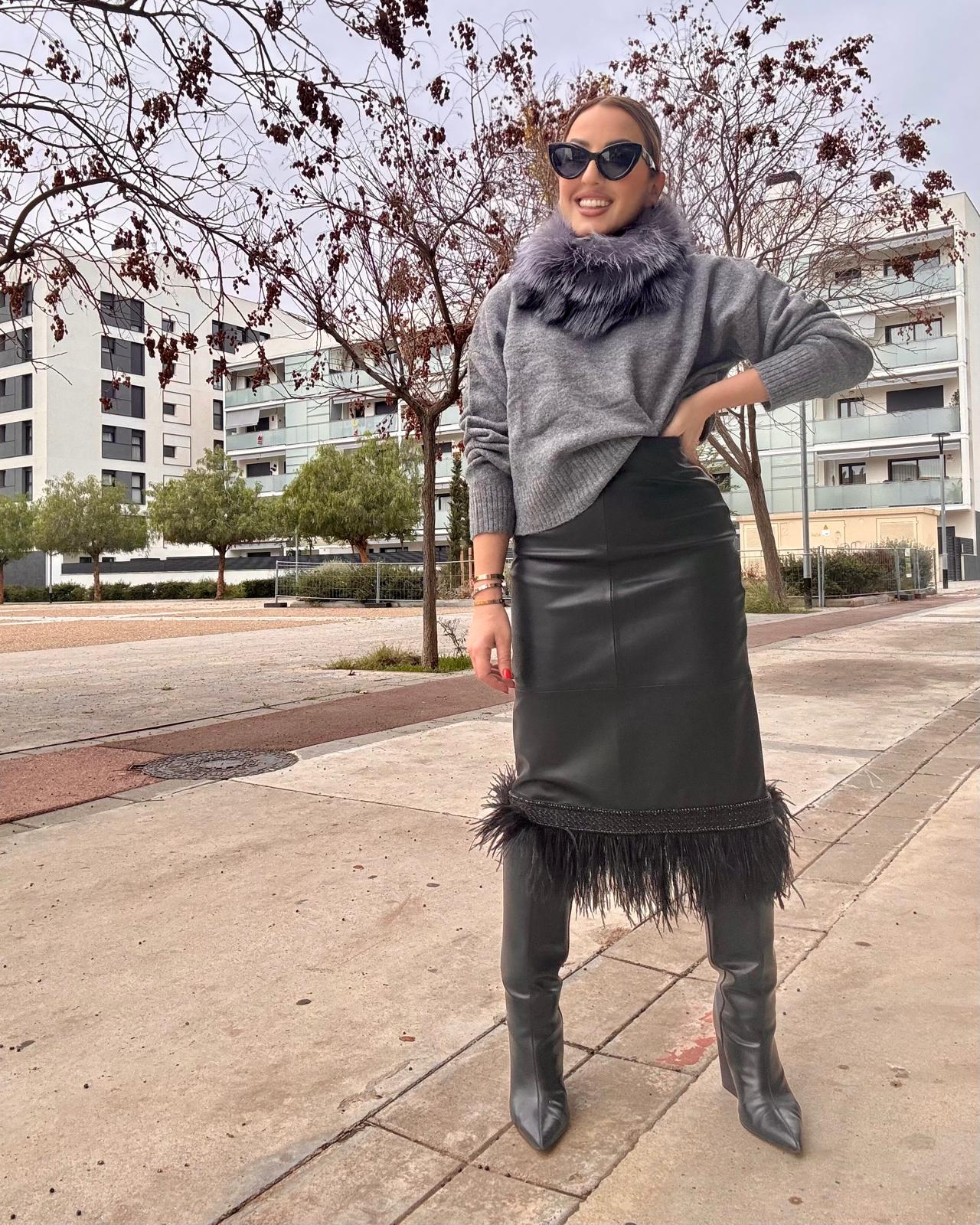 ANGELA LEATHER SKIRT