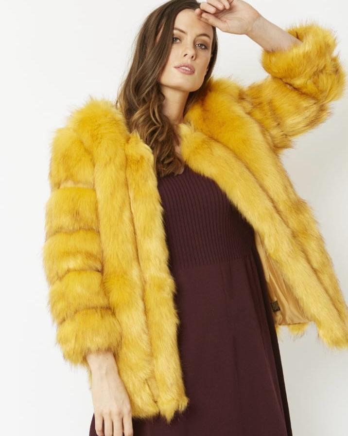 SAMANTHA FAUX FUR COLOR COAT
