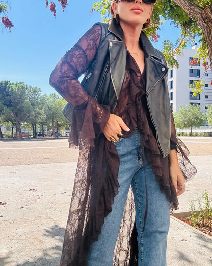 LACE KIMONO.