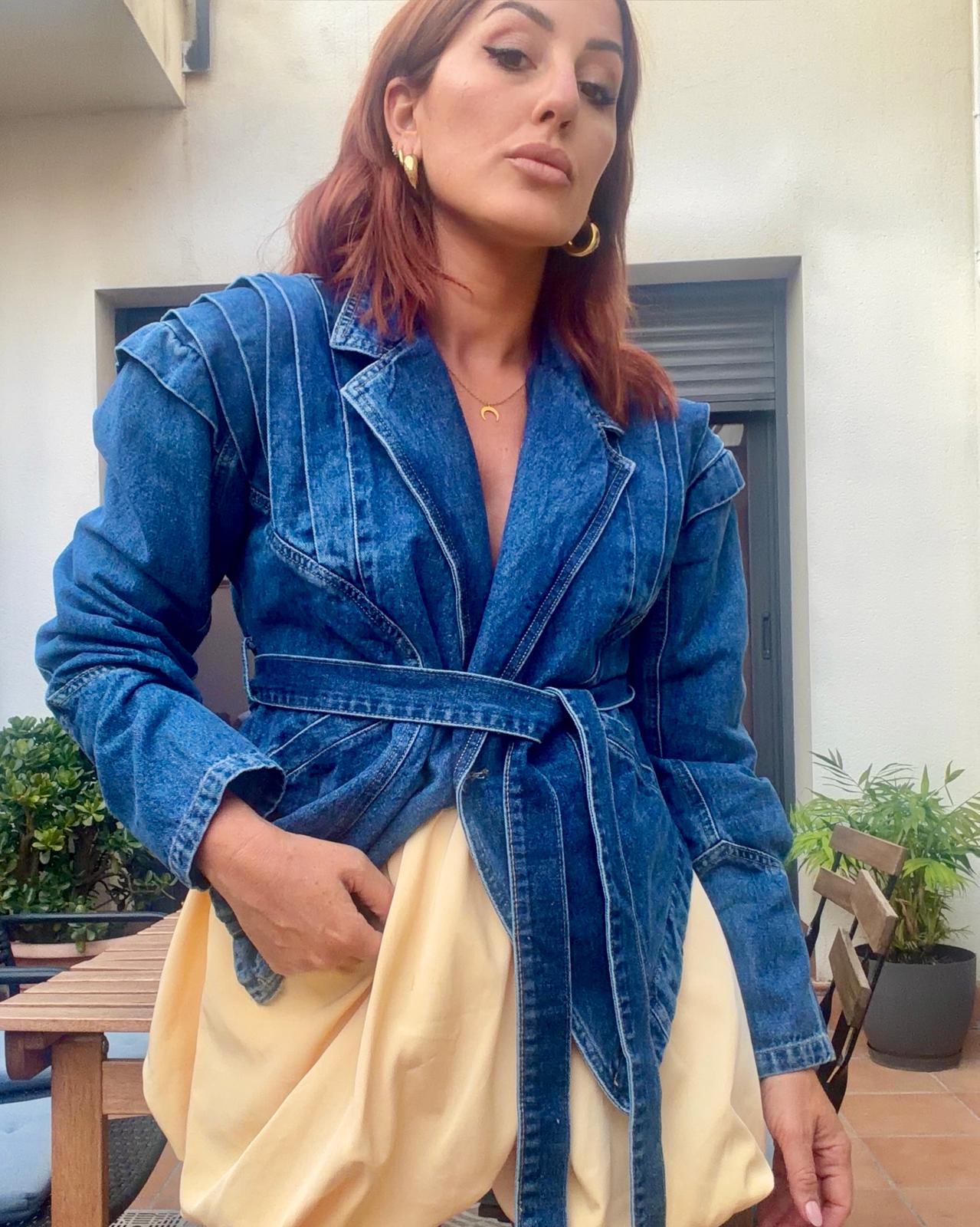 DENIM WRAP JACKET