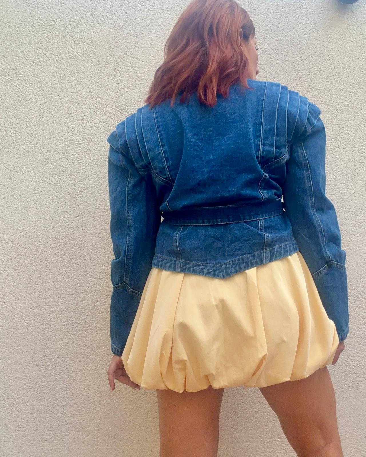 DENIM WRAP JACKET