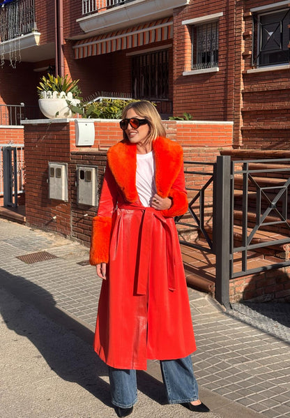 PEGGIE ORANGE TRENCH