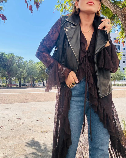 LACE KIMONO.