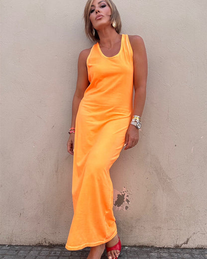 MARTHA FLÚOR LONG DRESS