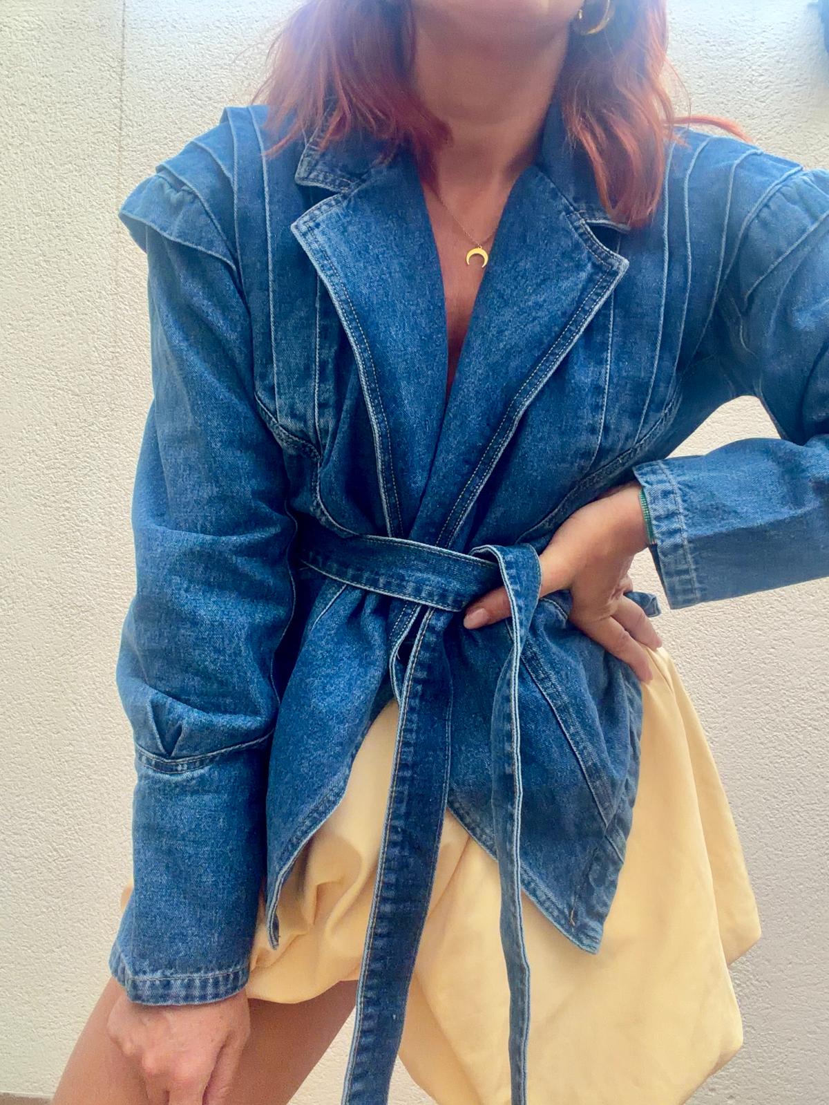 DENIM WRAP JACKET