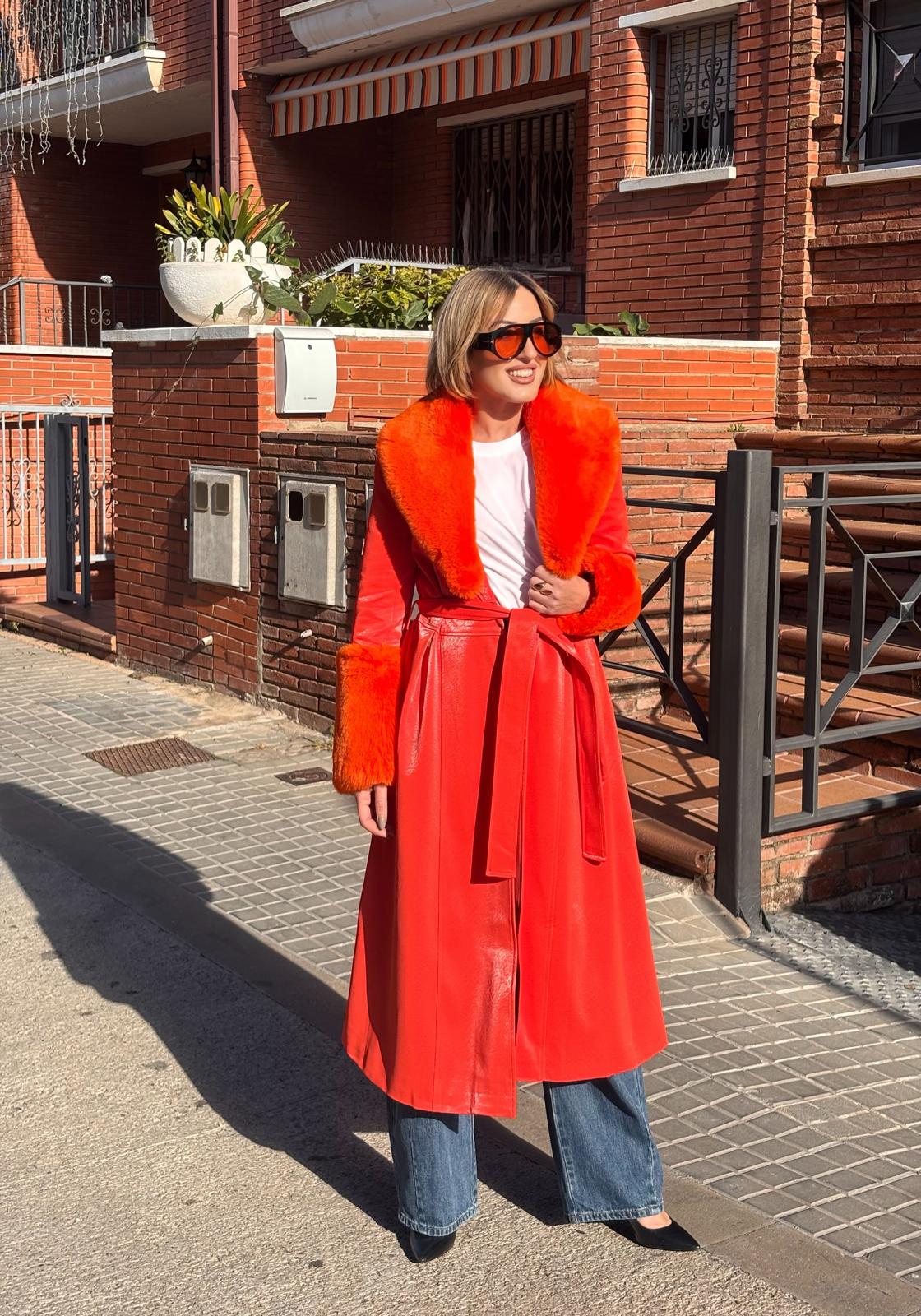 PEGGIE ORANGE TRENCH