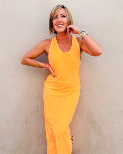 MARTHA FLÚOR LONG DRESS