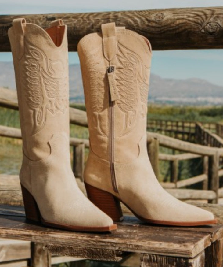 Suede Cowboy  boots.